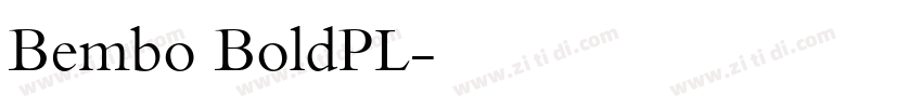 Bembo BoldPL字体转换